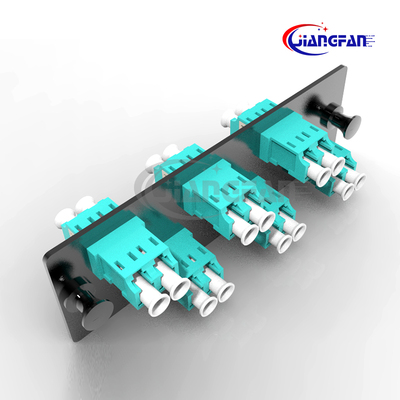 12 Fiber LC Duplex Fiber Optic Adapter Metal Panel