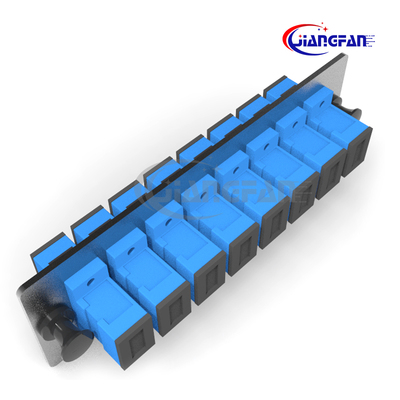 8-fiber SC simplex optical fiber adapter metal panel