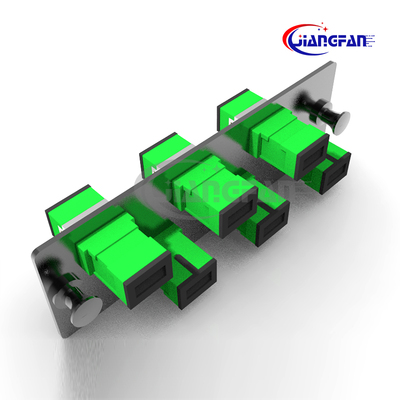 6 fiber SC simplex optical fiber adapter metal panel