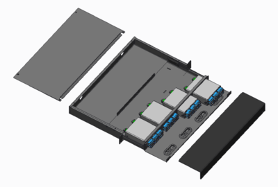 MPO-LC96芯光纖1U配線架 機架式 預制接線終端盒