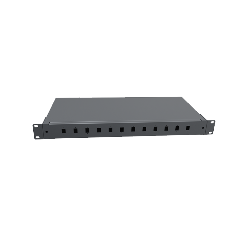 12口SC配线抽拉式1U机架无导轨